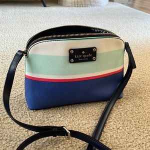Kate Spade striped leather crossbody
